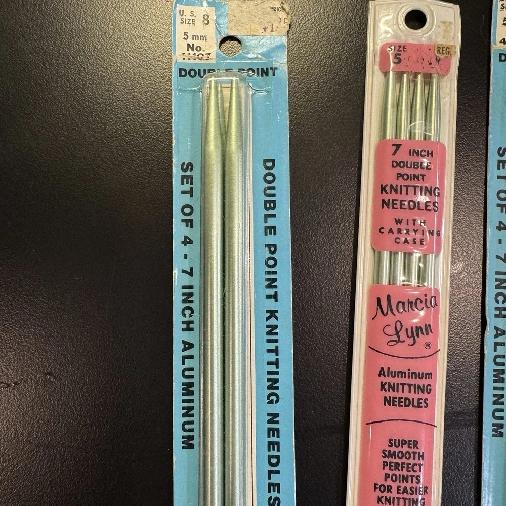 Vintage  Knitting Needles‎ Size 8,8,& 7 Double Point New In Package